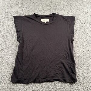 The Great Womens‎ Tee Shirt Black Cotton Size 0 Sleeveless Made In USA